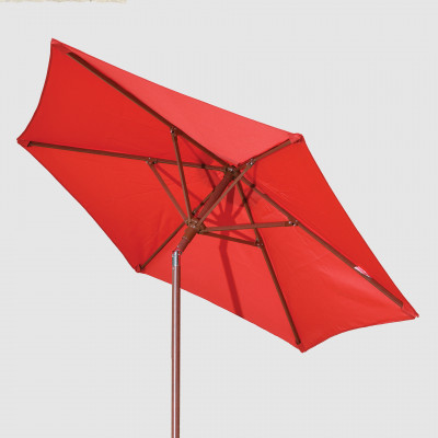 7' Wood Look Market Umbrella with Tilt