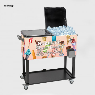 Rolling Cooler Vending Cart