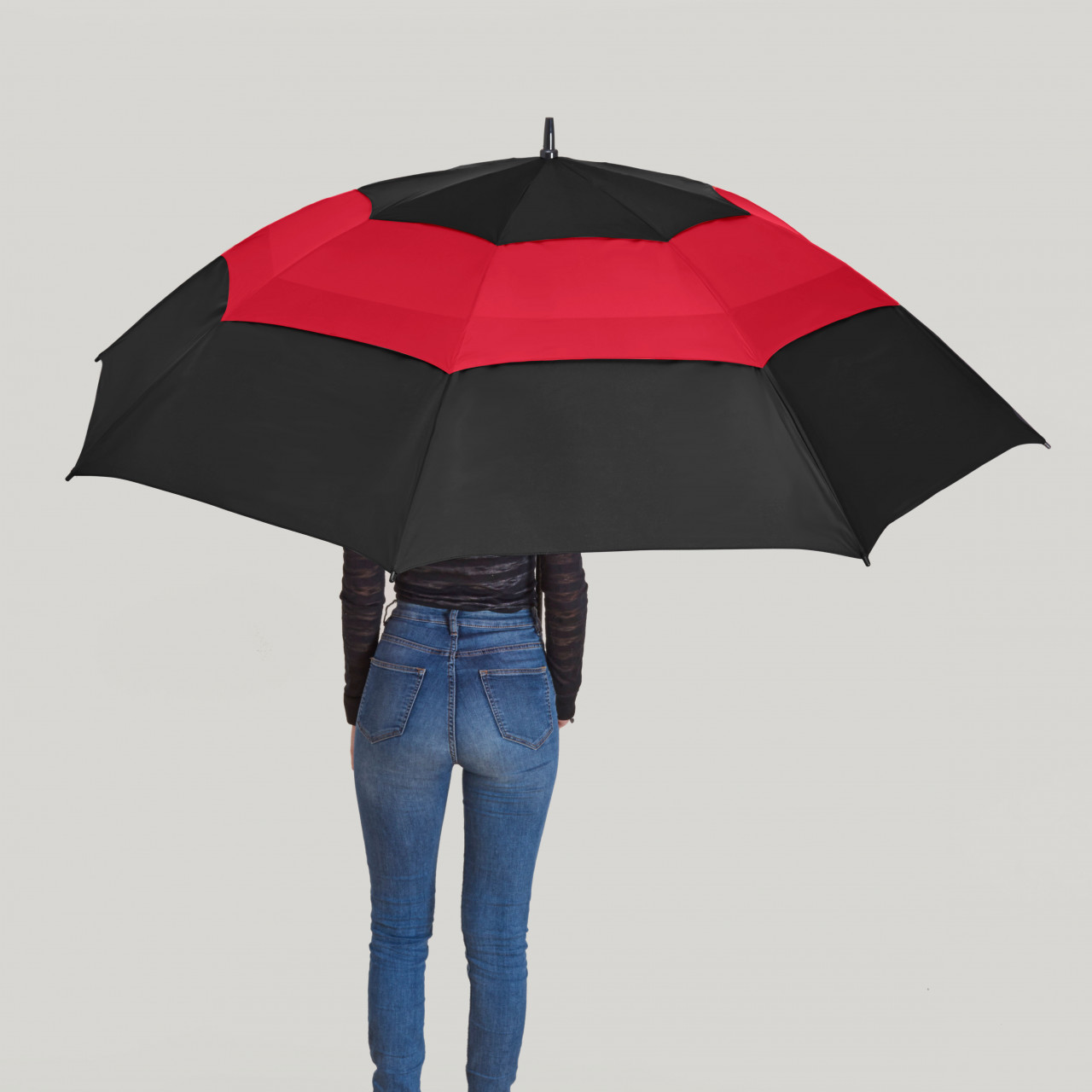 Black/Red | The Titan | RainAlertz Umbrellas | Products | A leading 