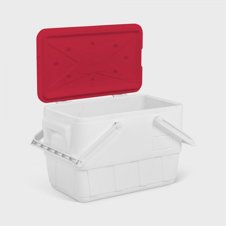 IGLOO 25QT Retro Picnic Basket Cooler Red Outdoor Living Products