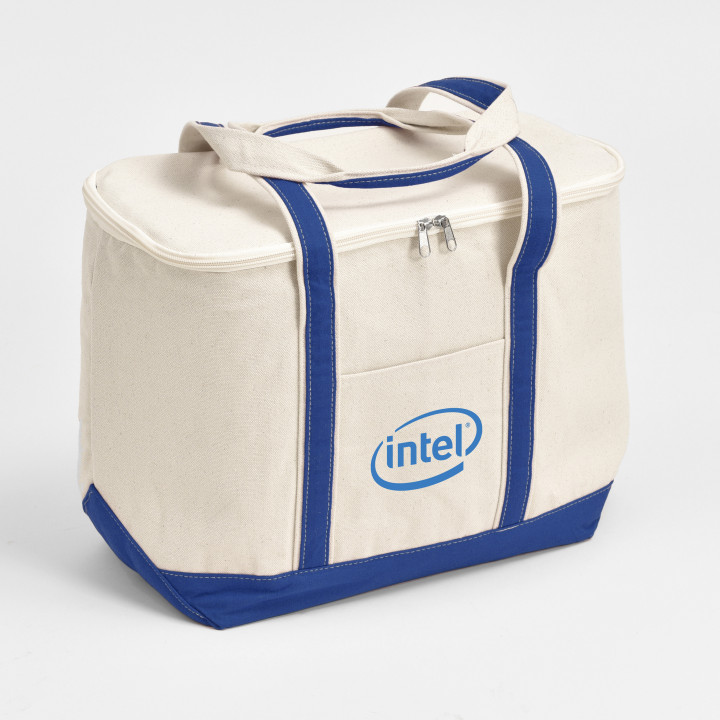 Natural/Navy Large Boat Cooler Satchels NY Bags Products A