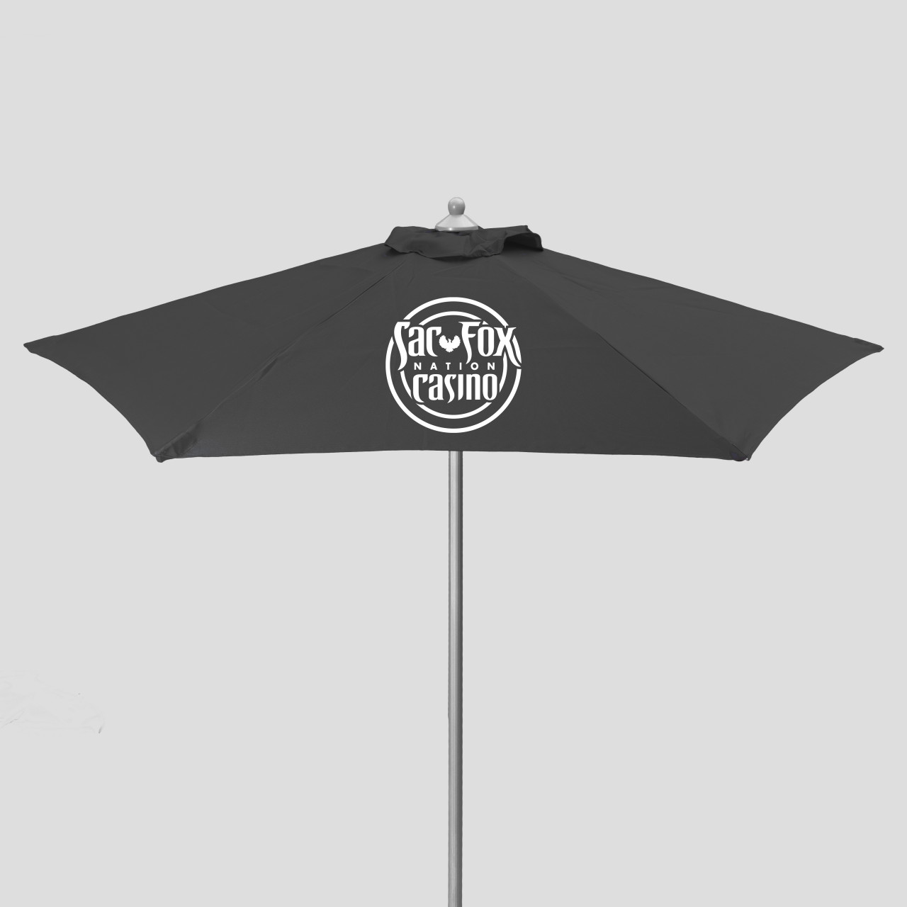 Black 7' Aluminum Market Umbrella Outdoor Umbrellas Products A